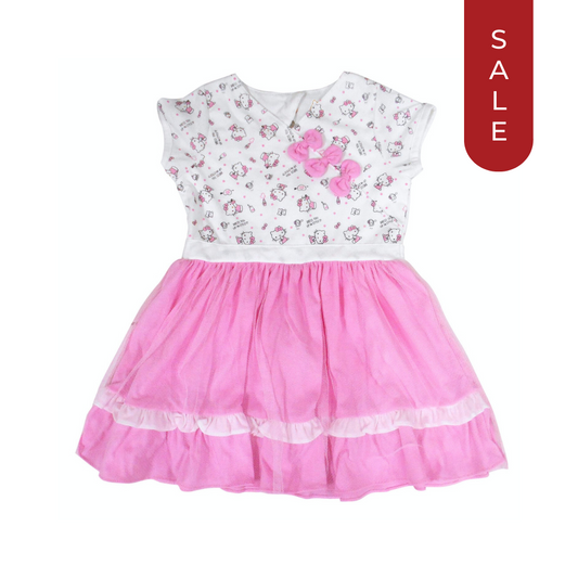 HELLO KITTY SHABBYCHIC DRESS WITH RIBBON FOR TODDLERS