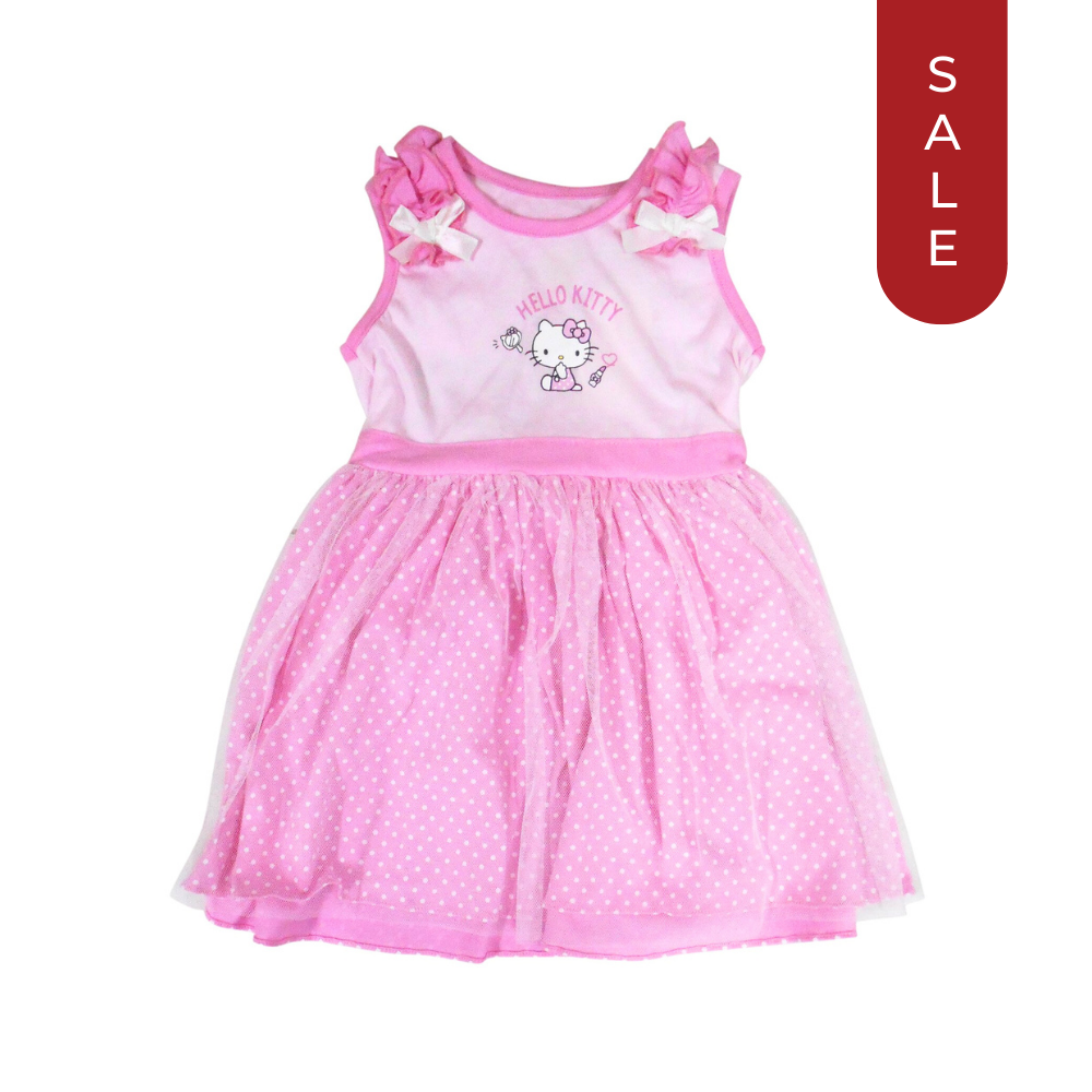 HELLO KITTY SHABBYCHIC SLEEVEDLESS DRESS FOR TODDLERS