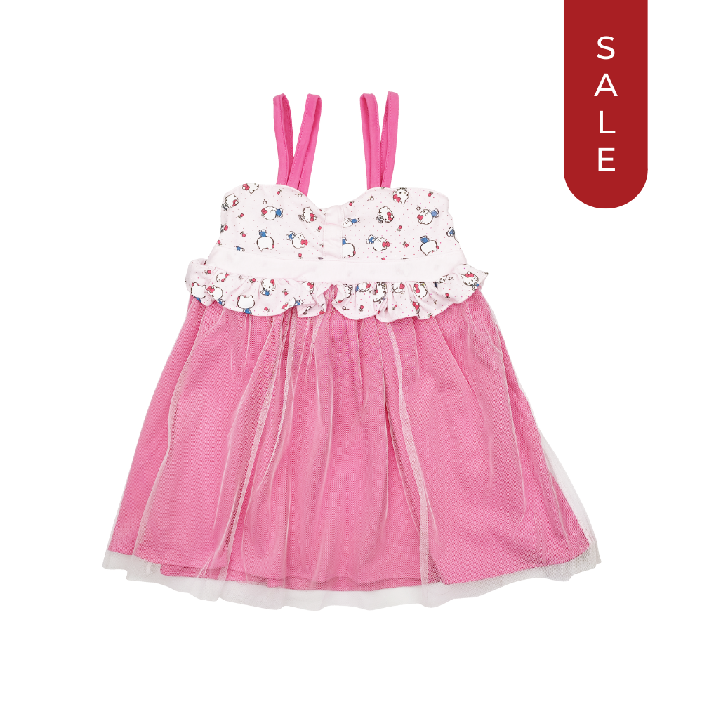 HELLO KITTY JAZZED SANDO DRESS FOR TODDLERS