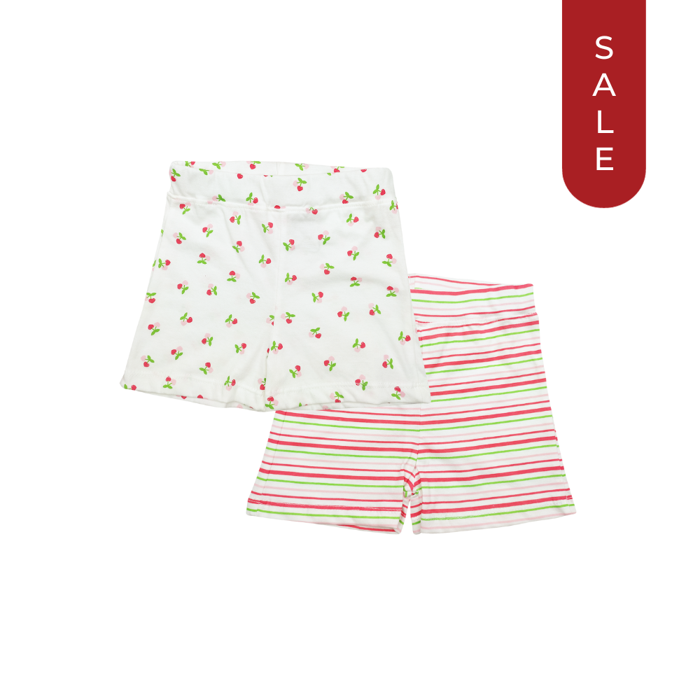 STRIPES & CHERRIES 2IN1 SHORTS FOR TODDLERS (1-3 YRS OLD)