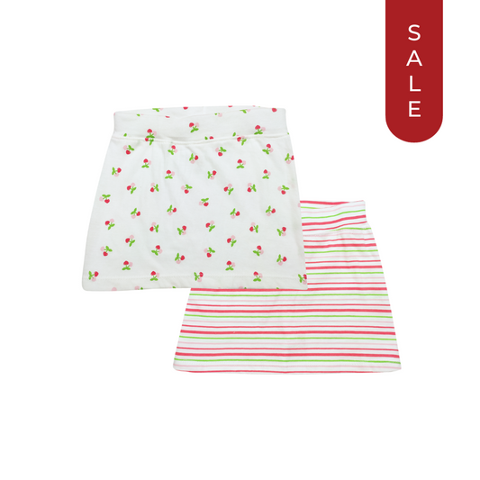 STRIPES & CHERRIES 2IN1 SKORT FOR TODDLERS (1-3 YRS OLD)