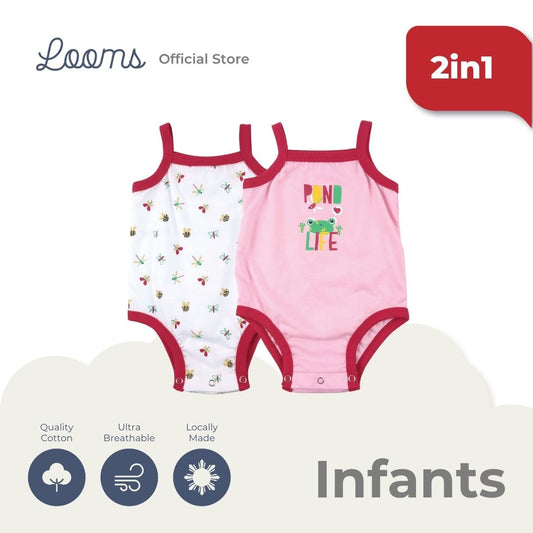 POND LIFE 2 IN 1 SLEEVELESS ONESIE SET FOR INFANTS (0-12 MOS)