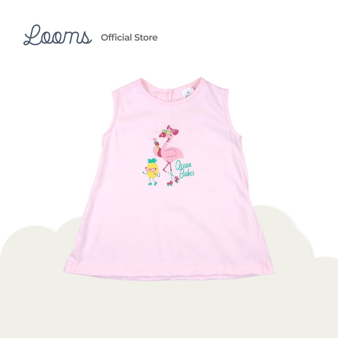 OCEAN DRIVE SHIFT DRESS AND PANTY BASIC SET FOR INFANT GIRLS (3-12 MOS)