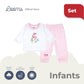 OCEAN DRIVE LONG SLEEVED TOP AND PAJAMA BASIC SET FOR INFANT GIRLS (3-12 MOS)