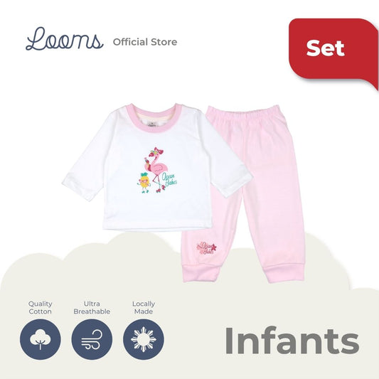 OCEAN DRIVE LONG SLEEVED TOP AND PAJAMA BASIC SET FOR INFANT GIRLS (3-12 MOS) (Copy)
