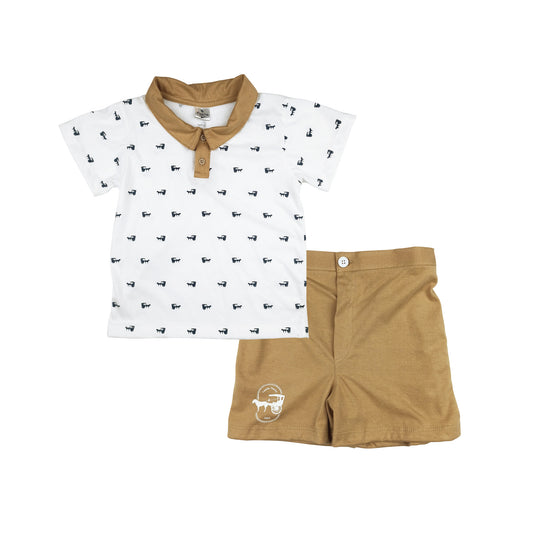 KALESA COLLARED SHIRT AND SHORTS FOR TODDLERS (1-4 YRS OLD)