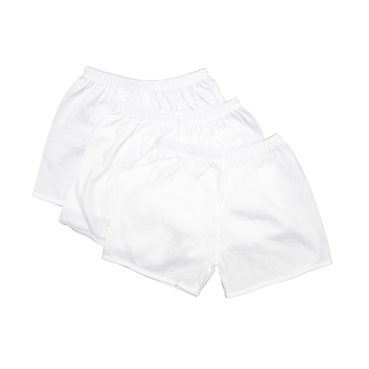 BASIC WHITE 3IN1 REGULAR SHORTS FOR NEWBORN