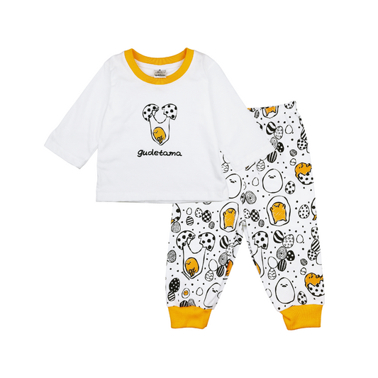 GUDETAMA PAINT LONGSLEEVES AND PANTS FOR INFANTS