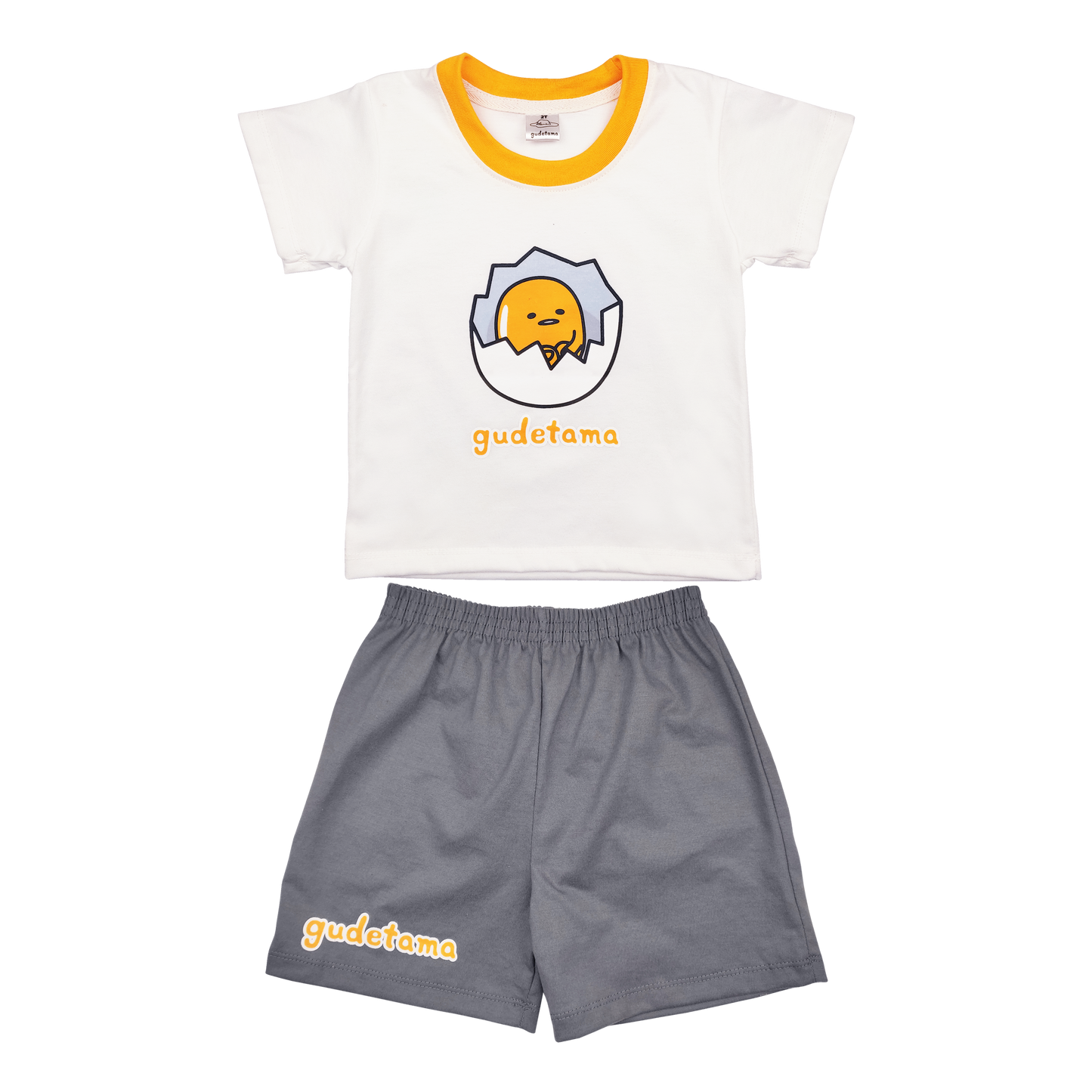 GUDETAMA CRACK T-SHIRT & SHORTS FOR TODDLERS