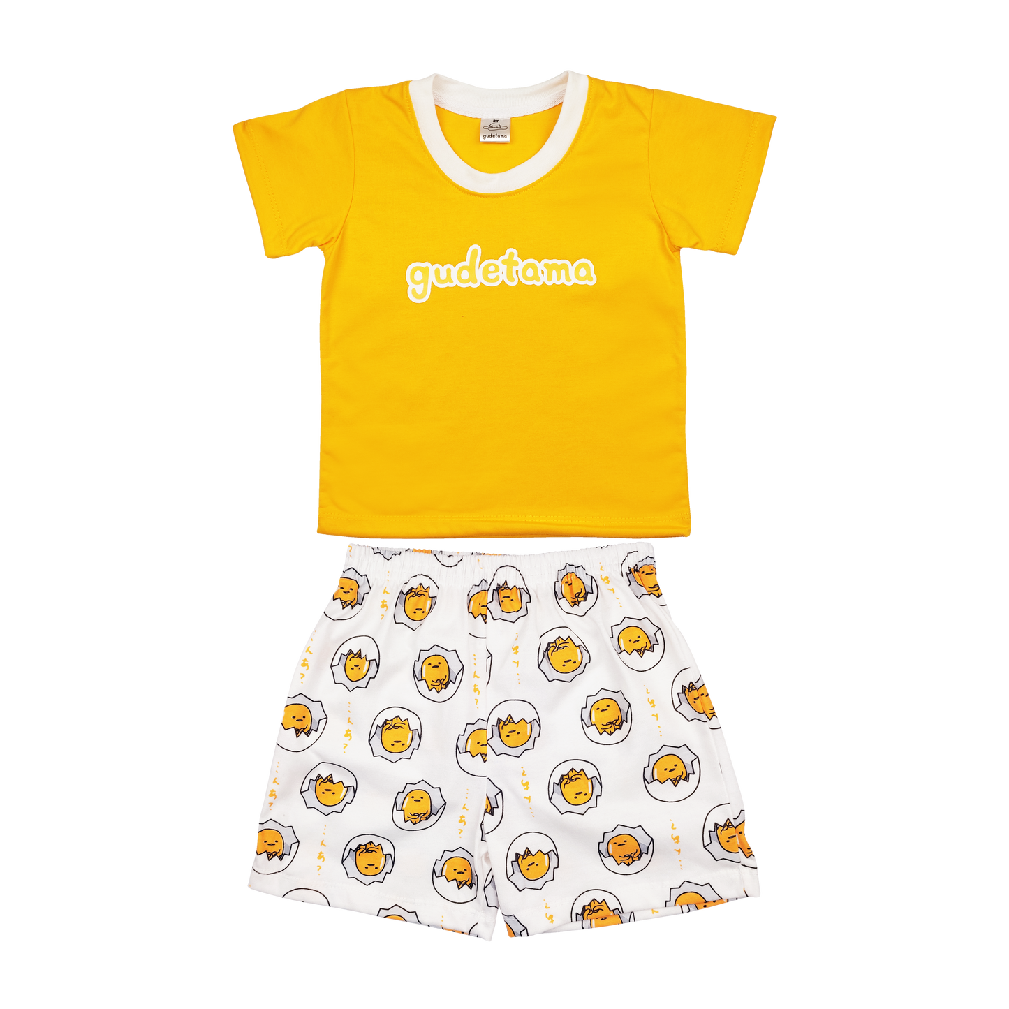 GUDETAMA CRACK T-SHIRT & SHORTS FOR TODDLERS