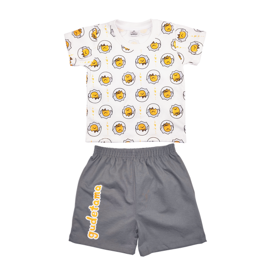 GUDETAMA CRACK T-SHIRT & SHORTS FOR TODDLERS