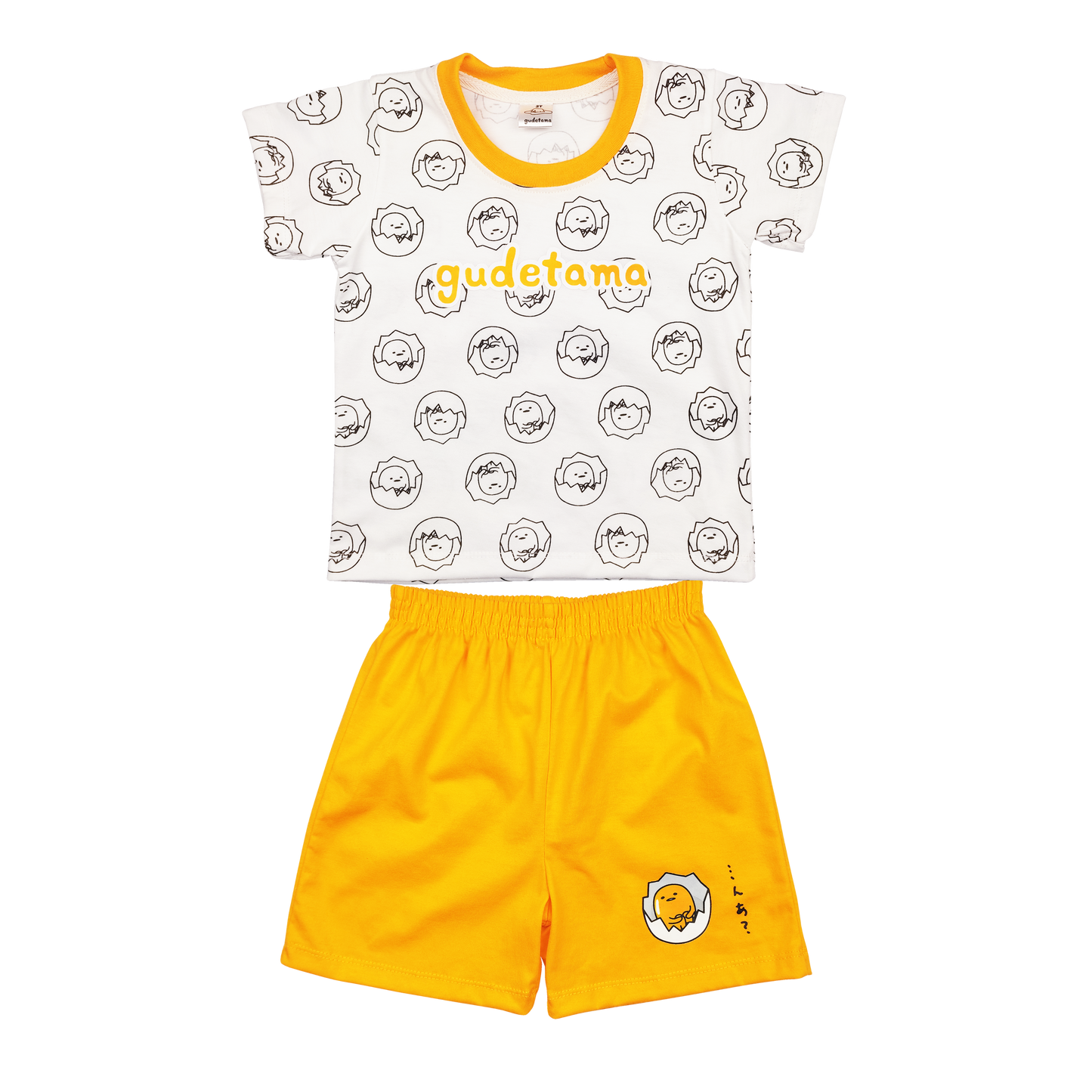 GUDETAMA CRACK T-SHIRT &  SHORTS FOR TODDLERS