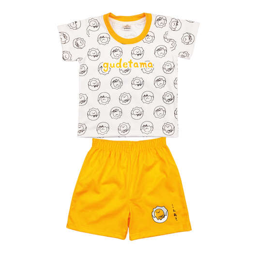 GUDETAMA CRACK T-SHIRT &  SHORTS FOR TODDLERS