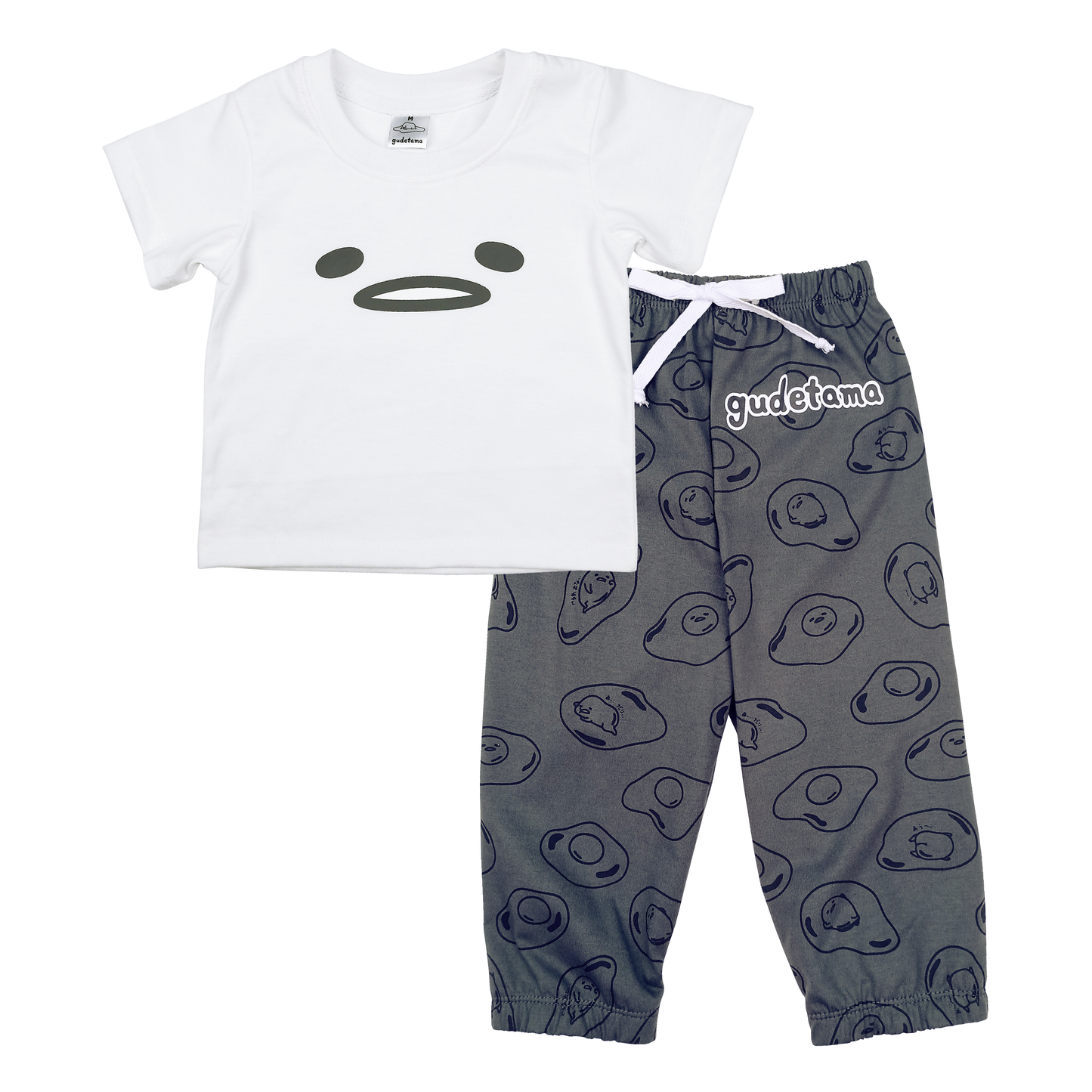 GUDETAMA POACHED TSHIRT AND JOGGER FOR INFANTS