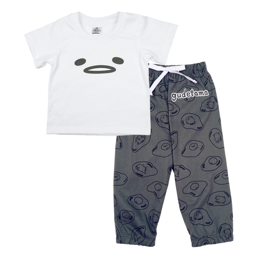 GUDETAMA POACHED TSHIRT AND JOGGER FOR INFANTS