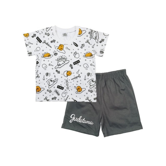 GUDETAMA DARU TSHIRT AND SHORTS FOR TODDLERS