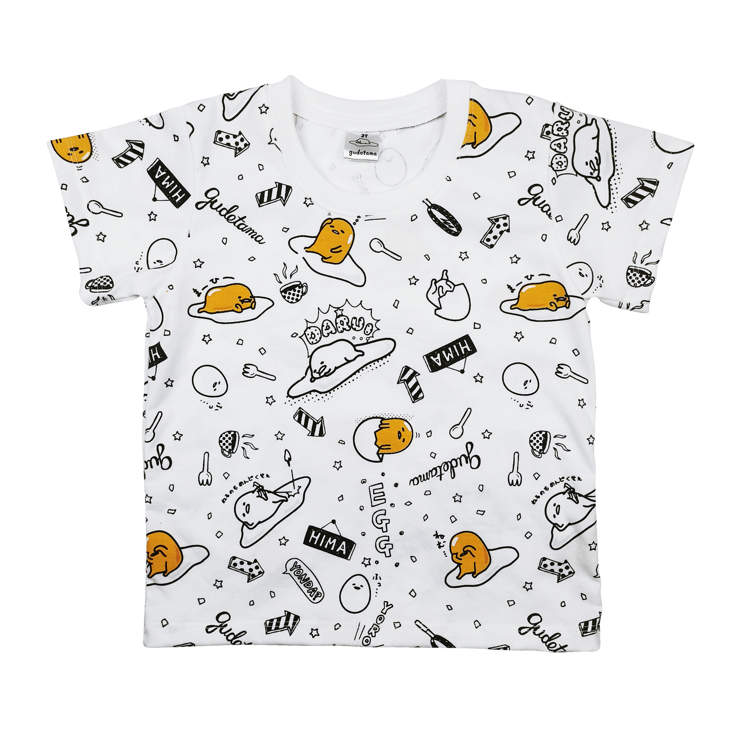 GUDETAMA DARU TSHIRT AND SHORTS FOR TODDLERS