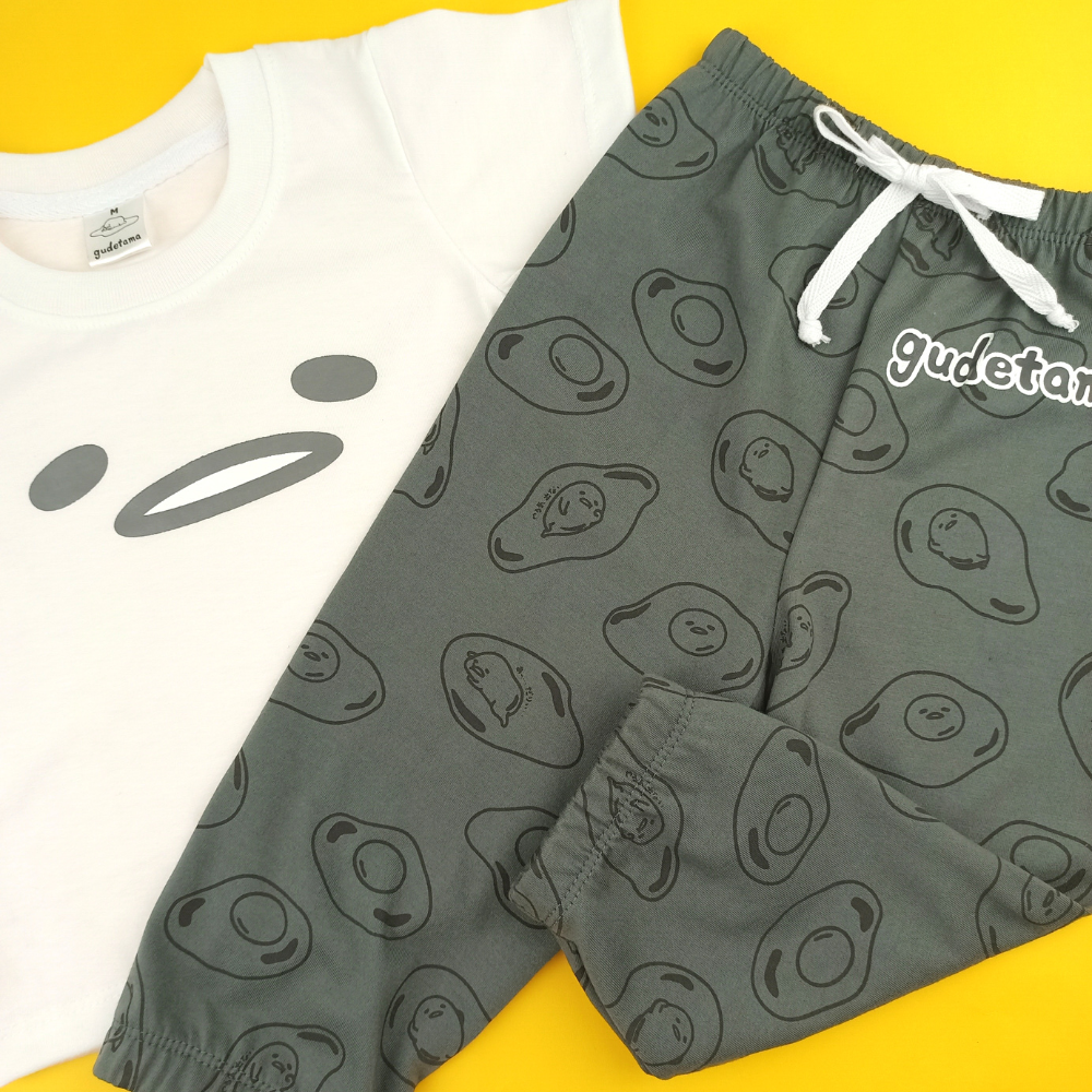 GUDETAMA POACHED TSHIRT AND JOGGER FOR INFANTS