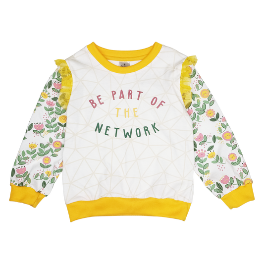 FLOWER NETWORK SWEATER FOR TODDLERS