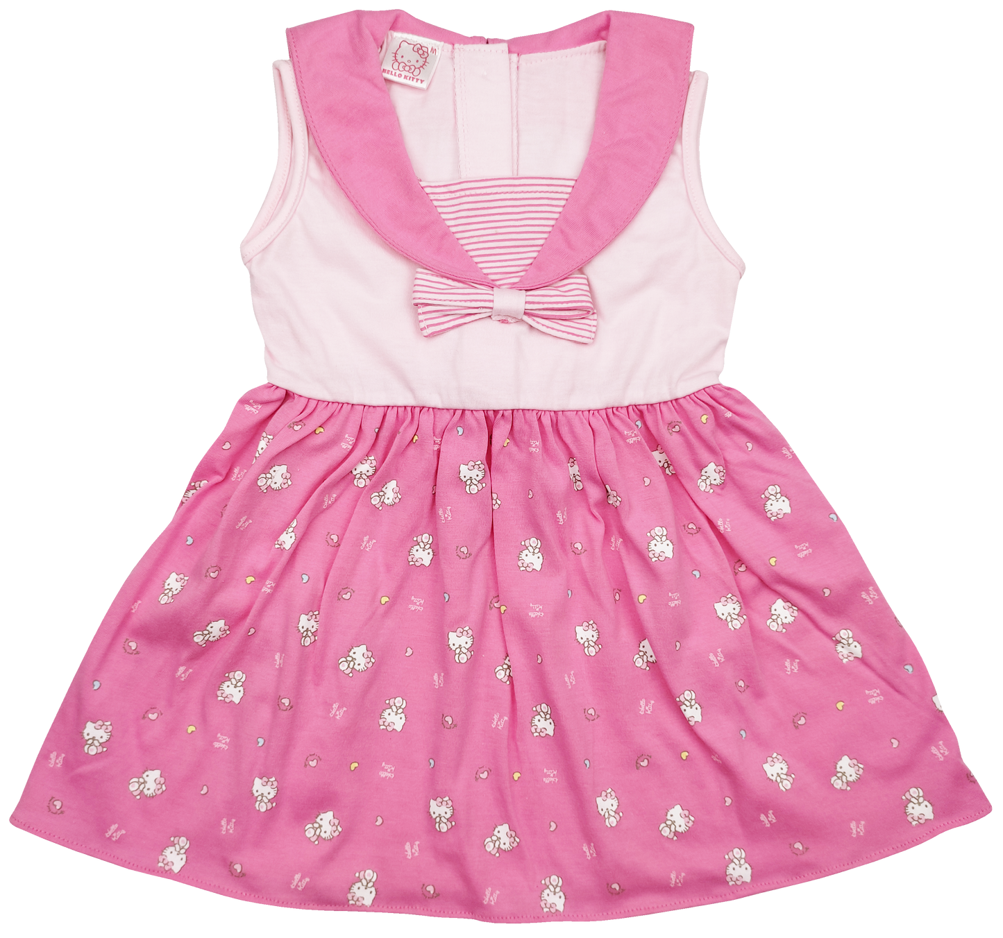 HELLO KITTY SMILEY SLEEVELESS DRESS WITH RIBBON FOR TODDLERS