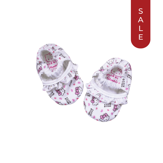 HELLO KITTY SNAZZY ALL-OVER-PRINT BOOTIES WITH RUFFLES