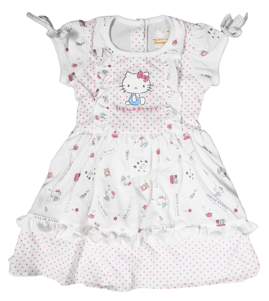 HELLO KITTY HOWDIE DRESS WITH RIBBON FOR TODDLERS