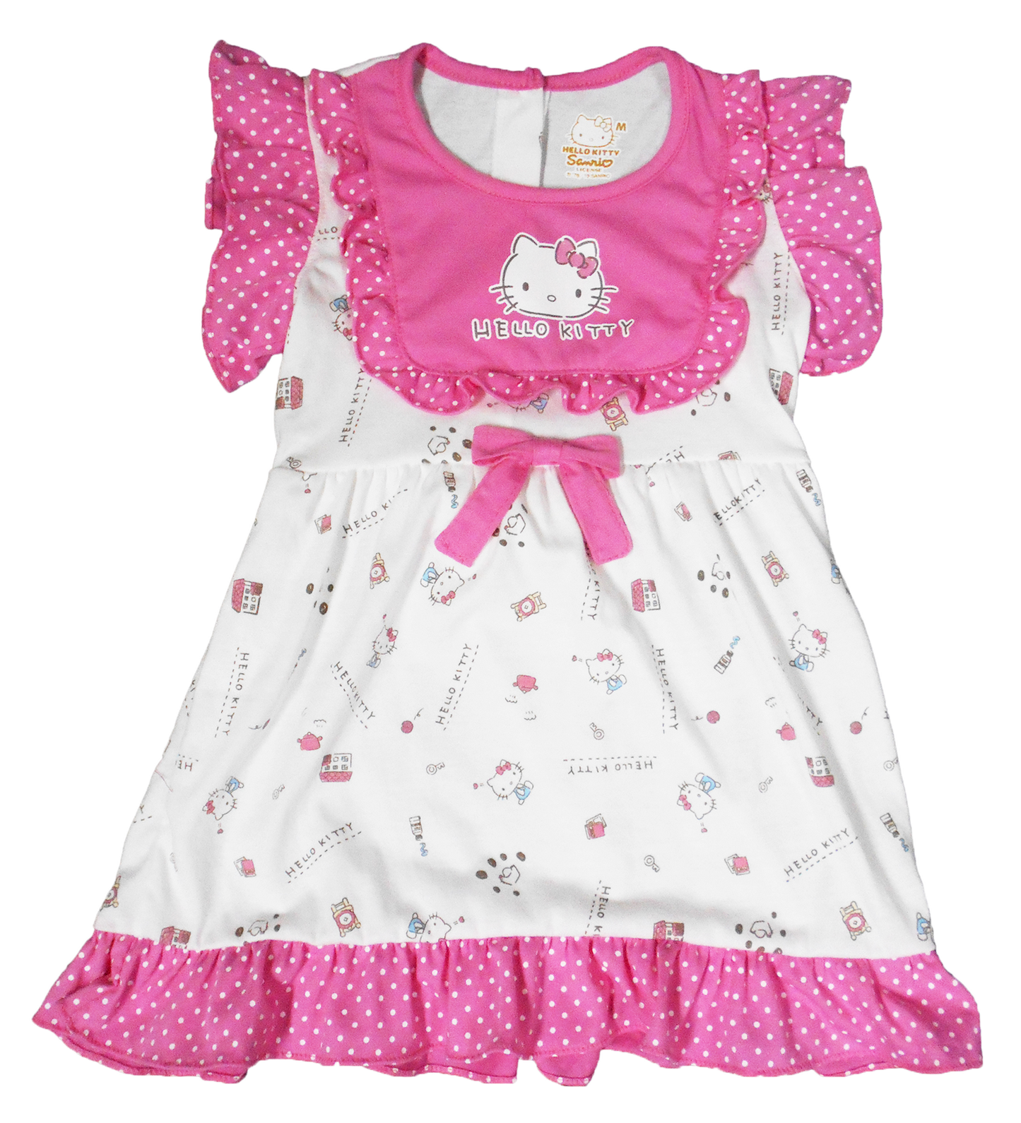 HELLO KITTY HOWDIE DRESS WITH RUFFLES FOR TODDLERS