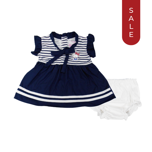 HELLO KITTY NAUTICA SHORT DRESS WITH RIBBON & PANTY FOR INFANTS