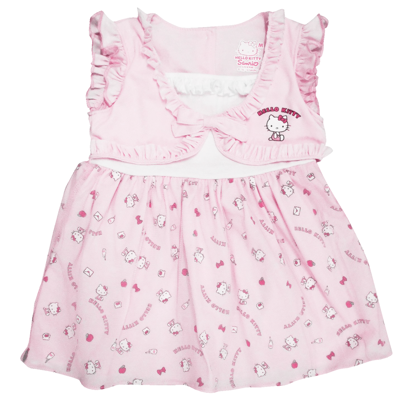 HELLO KITTY GLIB DRESS WITH RUFFLES FOR INFANTS