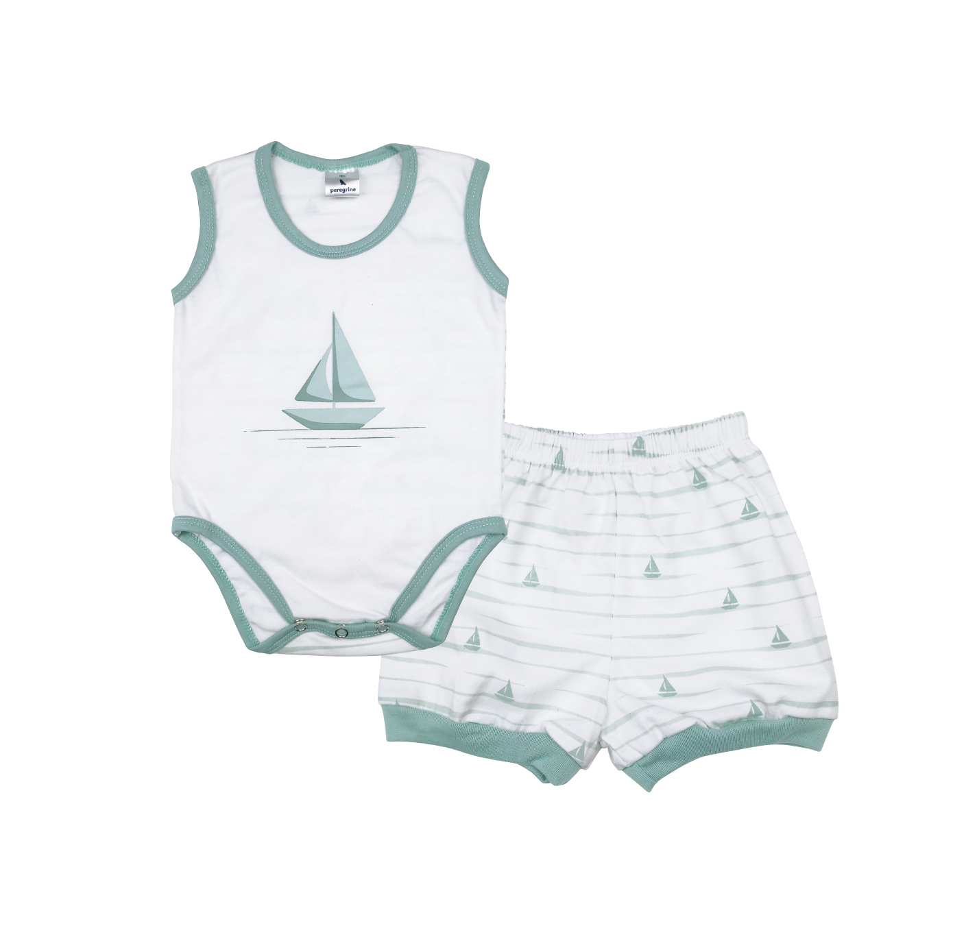 BAINS DE SOLEIL SLEEVELESS ONESIE & SHORTS FOR NEWBORN