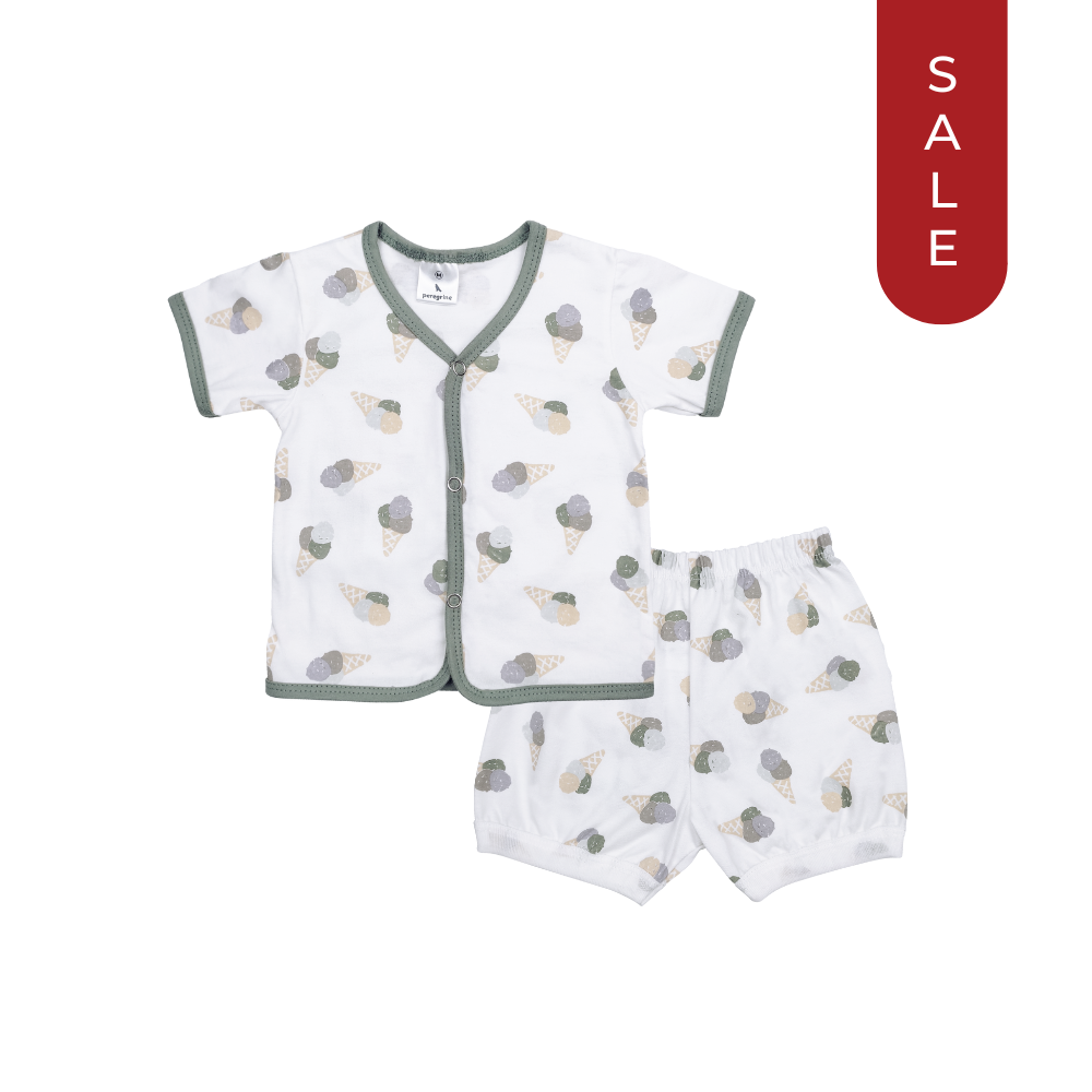 MINI CHEF BUTTONED DOWN SHIRT & SHORTS SET FOR NEWBORN