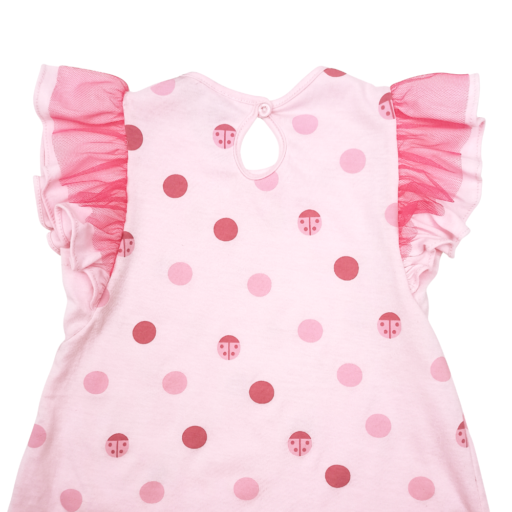 TECHNO FLORA SHORT DRESS FOR INFANTS